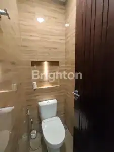 Bathroom of a modern villa in Kedungu, Bali.