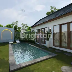 Luxury 2-bedroom villa featuring a private pool and scenic rice field surroundings in Cemagi.