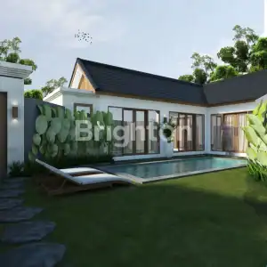 Modern 2-Bedroom Villa with Pool and Rice Field View.