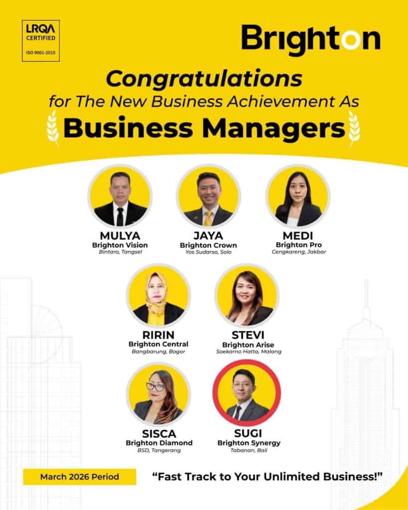 Resmi Menjadi Business Manager Brighton Bali